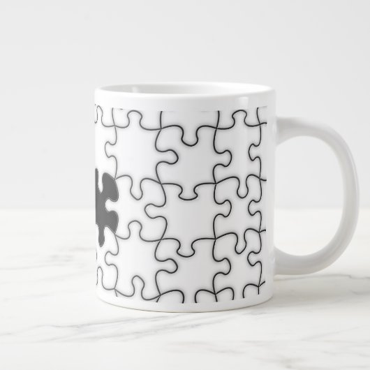 Das Vermisste Puzzlemuster Jumbo-Tasse (Rechts)