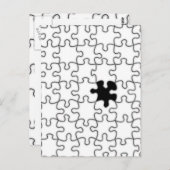 Das Vermisste Puzzlemuster Postkarte (Vorne/Hinten)