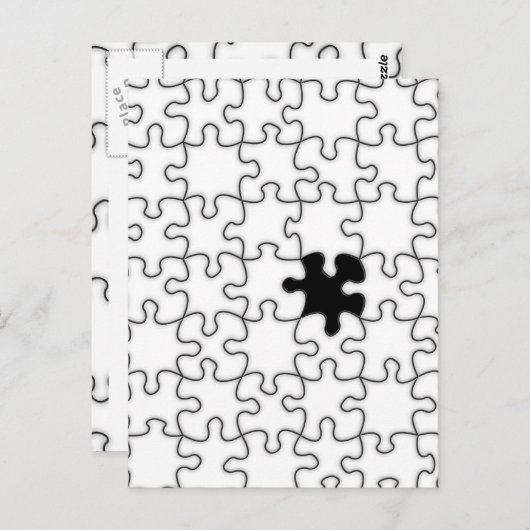Das Vermisste Puzzlemuster Postkarte (Vorne/Hinten)