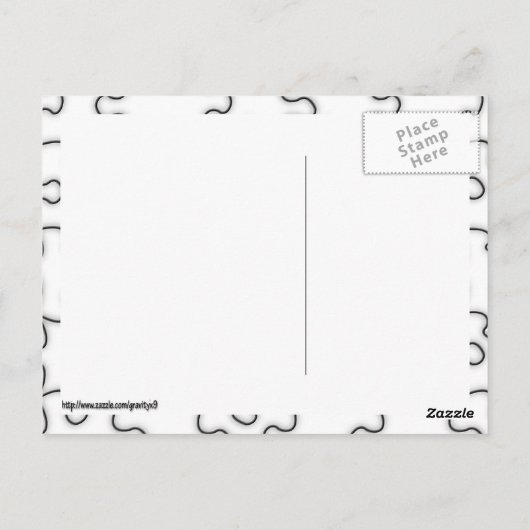 Das Vermisste Puzzlemuster Postkarte (Rückseite)