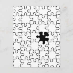 Das Vermisste Puzzlemuster Postkarte