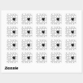 Das Vermisste Puzzlemuster Quadratischer Aufkleber (Blatt)