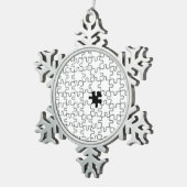 Das Vermisste Puzzlemuster Schneeflocken Zinn-Ornament (Rechts)