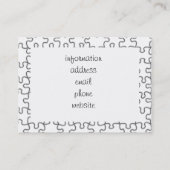 Das Vermisste Puzzlemuster Visitenkarte (Rückseite)