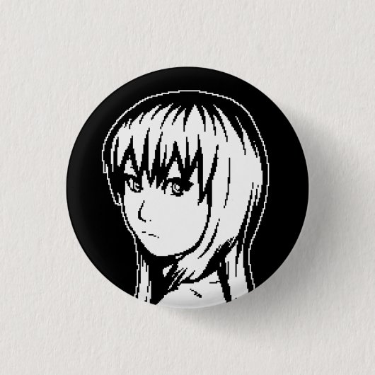 Das Vermisste Stück (B&W) - kleines Button-back Button (Vorderseite)