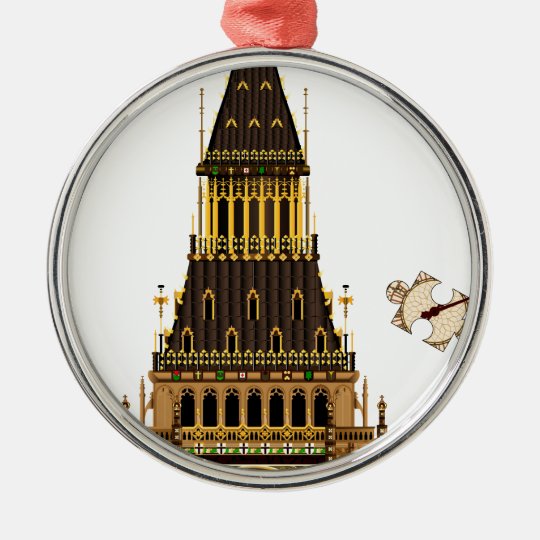 Das vermisste Stück Rundes Silberfarbenes Ornament