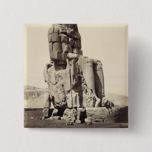 Das "vernehmbare Memnon", kolossale Statue von Button (Vorderseite)