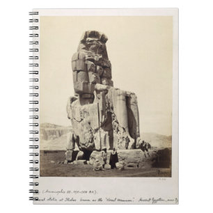Das "vernehmbare Memnon", kolossale Statue von Notizblock