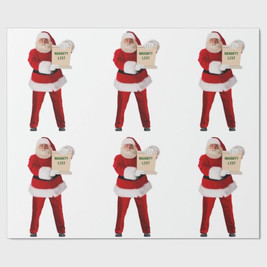 Das verrückte Papier des Weihnachtsmanns Geschenkpapier (Flach)