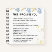 Das verspreche ich Ihnen - Liebe Gedicht Notizblock (Vorderseite)