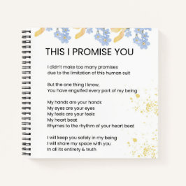 Das verspreche ich Ihnen - Liebe Gedicht Notizblock