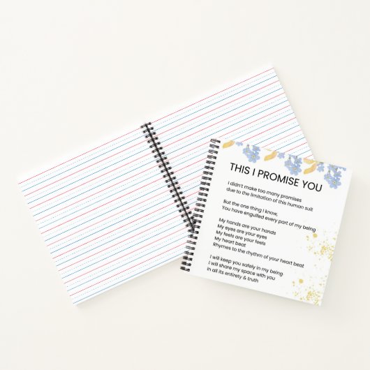 Das verspreche ich Ihnen - Liebe Gedicht Notizblock (Innenseite)