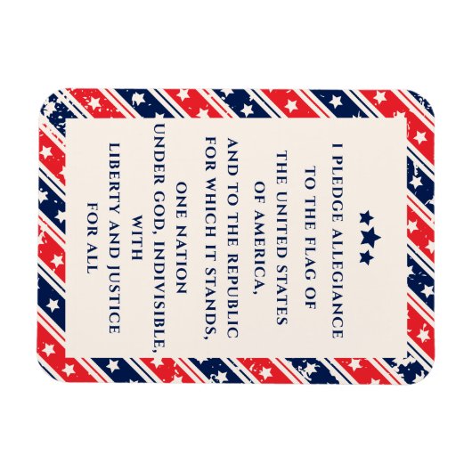Das Versprechen der allegiance rot-blauer amerikan Magnet (Horizontal)