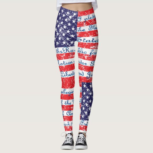 Das Versprechen der "Allegiance USA Flag" Leggings (Vorderseite)