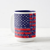 Das Versprechen der Legitimation in der US-Flagge Zweifarbige Tasse (Vorderseite Links)