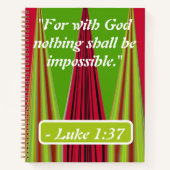 Das Versprechen der Möglichkeit: Luke 1:37 offenba Notizblock (Vorderseite)
