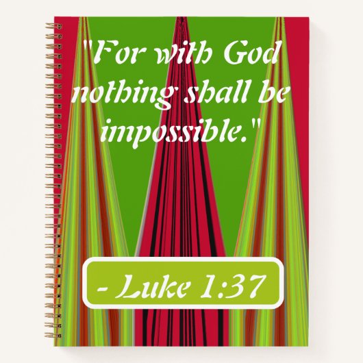 Das Versprechen der Möglichkeit: Luke 1:37 offenba Notizblock (Vorderseite)
