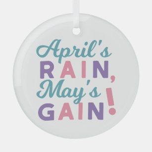 Das Versprechen des Frühlings - "Regen im April, M Ornament Aus Glas