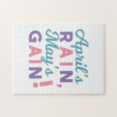 Das Versprechen des Frühlings - "Regen im April, M Puzzle (Horizontal)