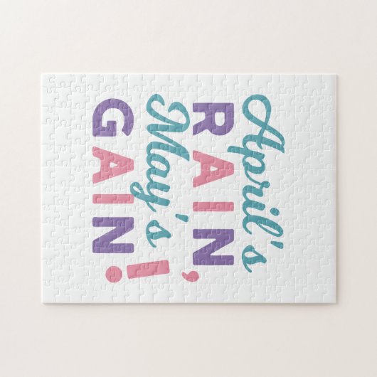 Das Versprechen des Frühlings - "Regen im April, M Puzzle (Horizontal)