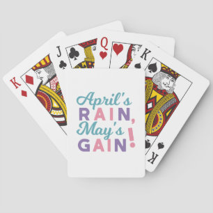 Das Versprechen des Frühlings - "Regen im April, M Spielkarten