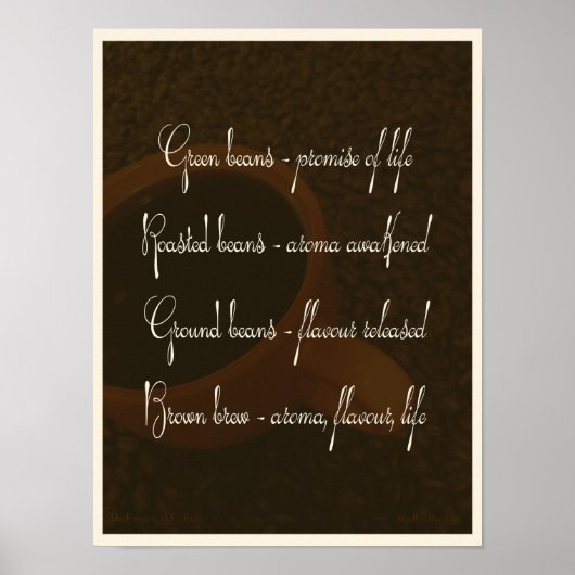 Das Versprechen des Kaffees - Plakat (Vorne)