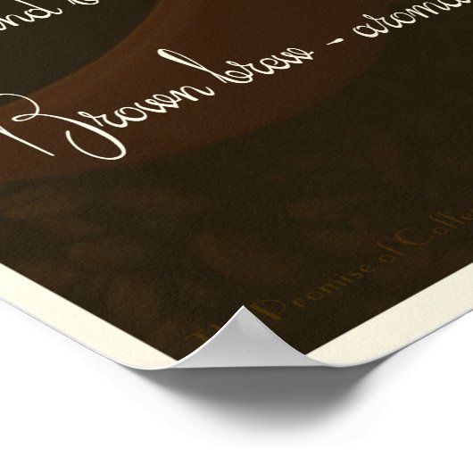 Das Versprechen des Kaffees - Plakat (Ecke)