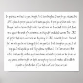 Das Versprechen Gottes, die Bibel zu befolgen und Poster (Vorne)