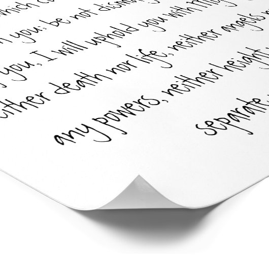 Das Versprechen Gottes, die Bibel zu befolgen und Poster (Ecke)