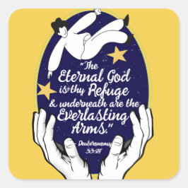 Das Versprechen Gottes für alle Bedürfnisse - Deut Quadratischer Aufkleber