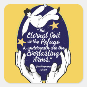 Das Versprechen Gottes für alle Bedürfnisse - Deut Quadratischer Aufkleber