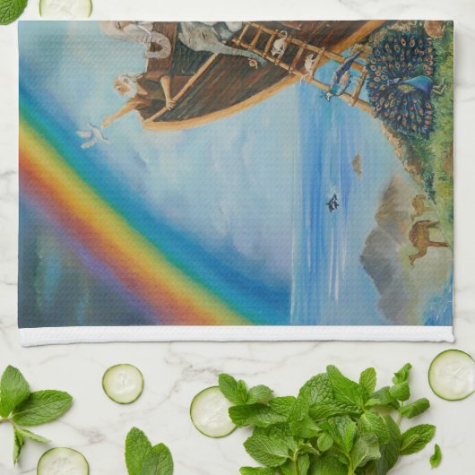 Das Versprechen, Noahs Arche Geschirrtuch (Gefaltet)