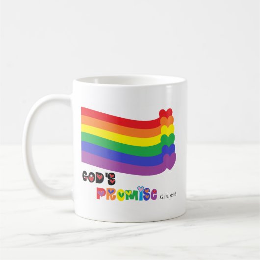 Das Versprechen-Regenbogen des Gottes Kaffeetasse (Links)
