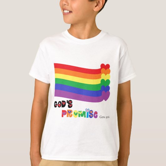 Das Versprechen-Regenbogen des Gottes T-Shirt (Vorderseite)