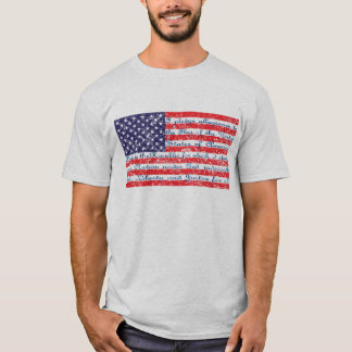 Das Versprechen von Allebience in der US-Flagge T-Shirt