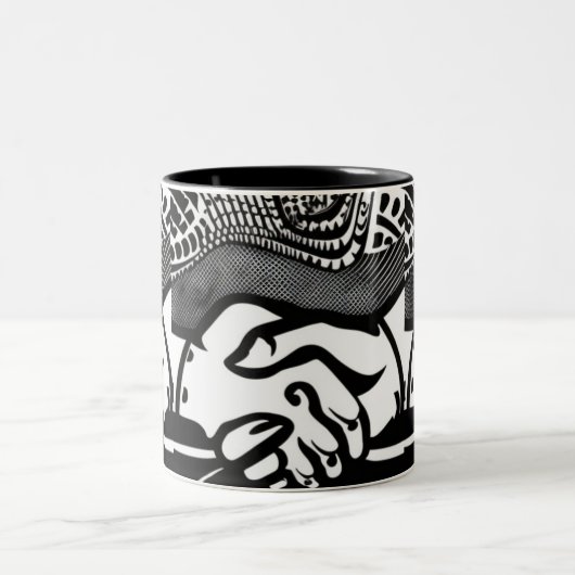 Das Versprechen Zweifarbige Tasse (Mittel)