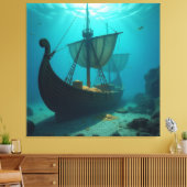 „Das versunkene Gold der Wikinger“ Leinwanddruck (Insitu (Wohnzimmer))