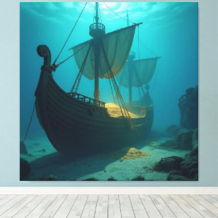 „Das versunkene Gold der Wikinger“   Leinwanddruck