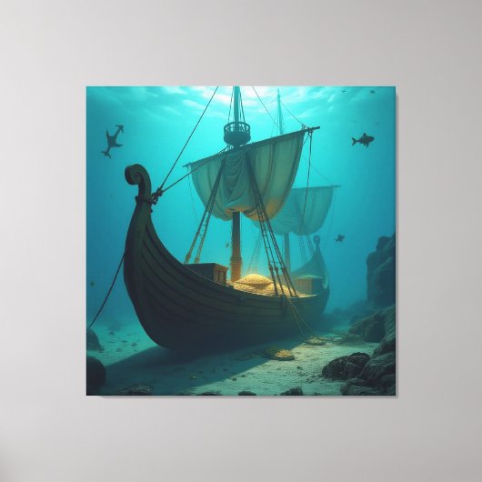 „Das versunkene Gold der Wikinger“ Leinwanddruck (Vorderseite)