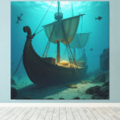 „Das versunkene Gold der Wikinger“ Leinwanddruck (Insitu (Holzboden))