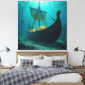 „Das versunkene Gold der Wikinger“ Leinwanddruck (Insitu (Schlafzimmer))