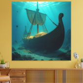 „Das versunkene Gold der Wikinger“ Leinwanddruck (Insitu (Wohnzimmer))