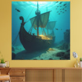 „Das versunkene Gold der Wikinger“ Leinwanddruck (Insitu (Wohnzimmer))