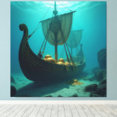 „Das versunkene Gold der Wikinger“ Leinwanddruck (Insitu (Holzboden))