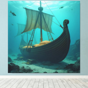 „Das versunkene Gold der Wikinger“   Leinwanddruck