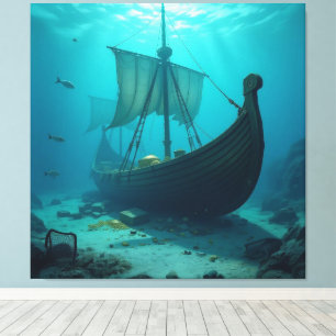 „Das versunkene Gold der Wikinger“   Leinwanddruck