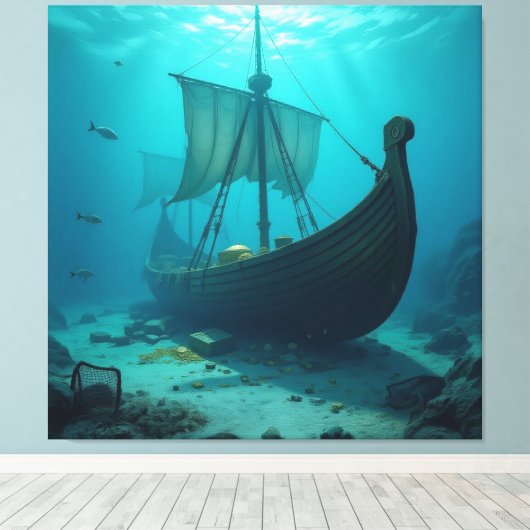   „Das versunkene Gold der Wikinger“   Leinwanddruck (Insitu (Holzboden))
