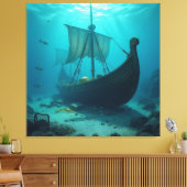   „Das versunkene Gold der Wikinger“   Leinwanddruck (Insitu (Wohnzimmer))