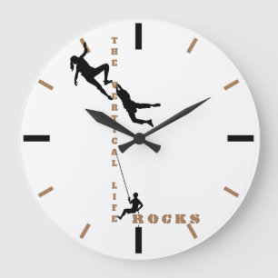 Das vertikale Leben - Klettern-Entwurf Große Wanduhr