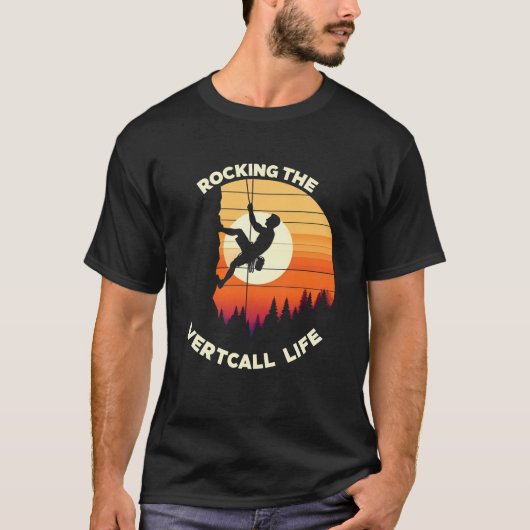 Das vertikale Leben | Rock Climber T-Shirt (Vorderseite)